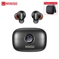 thumbnail image 1 of MINISO MS105 Audífonos Bluetooth Inalámbricos con Traducción AI, Mini Earbuds In-Ear, Diseño de Tallo Corto, Resistentes al Agua, para Trabajo, Deporte y Dormir, Negro con Estuche para Audífonos, 1 of 8