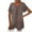 Brown-04, variant on Mittory Women's Summer Linen Shirt V Neck Short Sleeve Irregular Hem Top Casual Loose Linen Blouse Tops