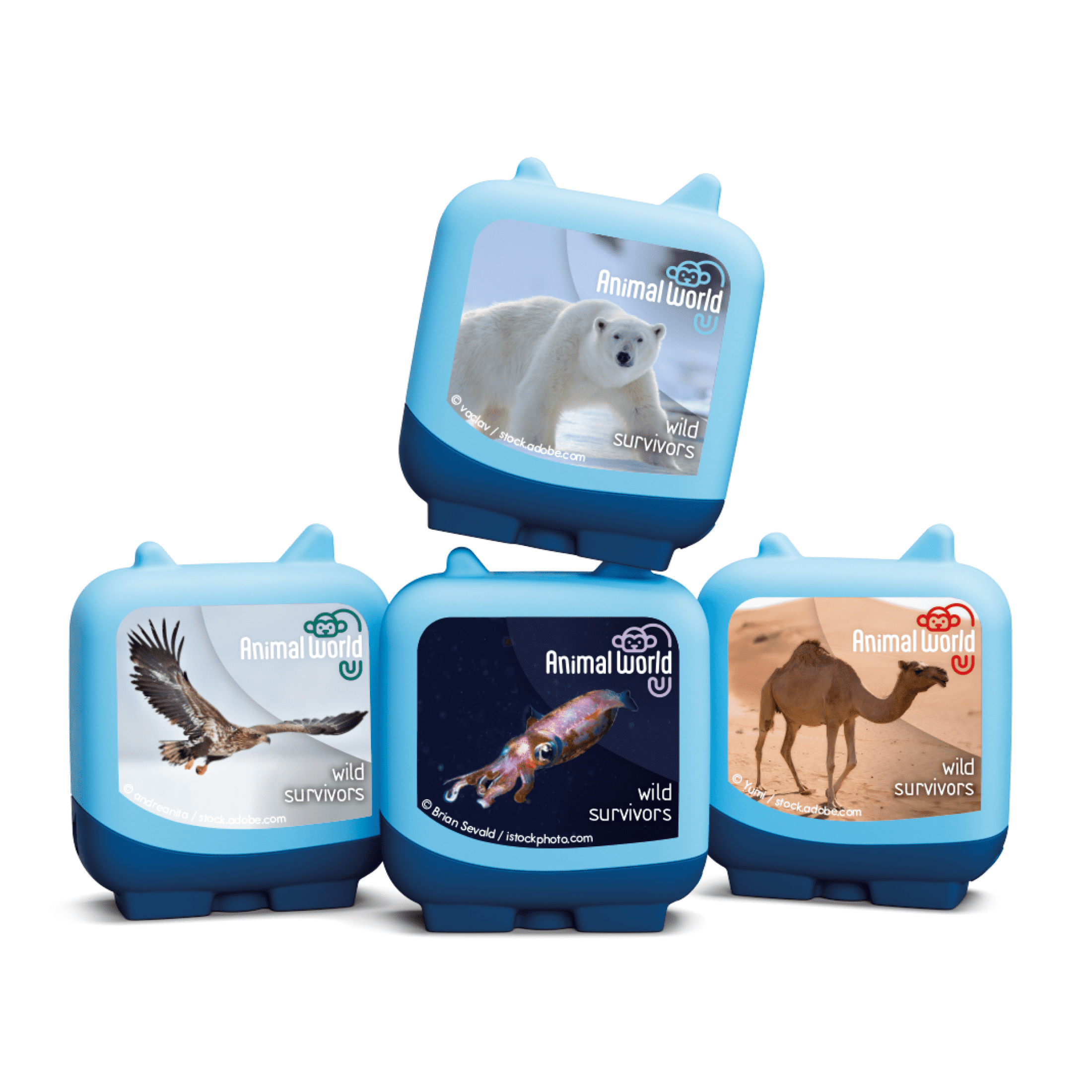 tonies Animal World - Wild Survivors Clever Set, 4 Pack, Age Group 5+