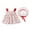 Red, variant on Odeerbi Toddler Girl Summer Beach Dress with Sun Hat Child Baby Solid Color Print Suspender Dress Hat Suit Pink