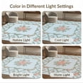 thumbnail image 7 of ODIKA 6'x9' Washable Area Rug Bouquet Centerpiece Farmhouse Sage Pink Nursey Border Vintage Playful Expressive for Dining Room, Under Table, Office Décor, Non-Slip Chair-Friendly, 7 of 7