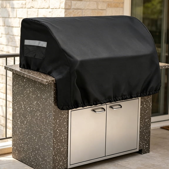 32 Inch Built-in Grill Cover - 600D Island BBQ Grill Top Covers Heavy Duty & Waterproof, Premium Built in Barbecue Cover for Char-Broil, Napoleon, Bull, Blaze and More - 32 x 26 x 24 Inch