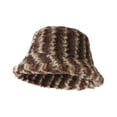 thumbnail image 4 of CYSFASHION Bucket Hat For Women Cozy Faux Fur Fasherman Fuzzy Fall Fashion Must Have Wool Women's Hats & Caps Coffee, 4 of 4