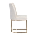thumbnail image 3 of Sunpan Rayla 18.5" Fabric and Stainless Steel Dining Chair in Cream (Set of 2), 3 of 7