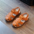 thumbnail image 2 of Viluyesy Kids' Spring and Summer Flat Sandals Soft Sole Solid Color Casual Sandals for Medium and Large Children Yellow Size 6, 2 of 6