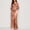 Rose Gold, variant on Rose Gold formal Dresses Long Sleeve Crew Neck Refined Front High Split Fall Winter Satin Maxi Bodycon Dresses Solid Elegante Slim,S