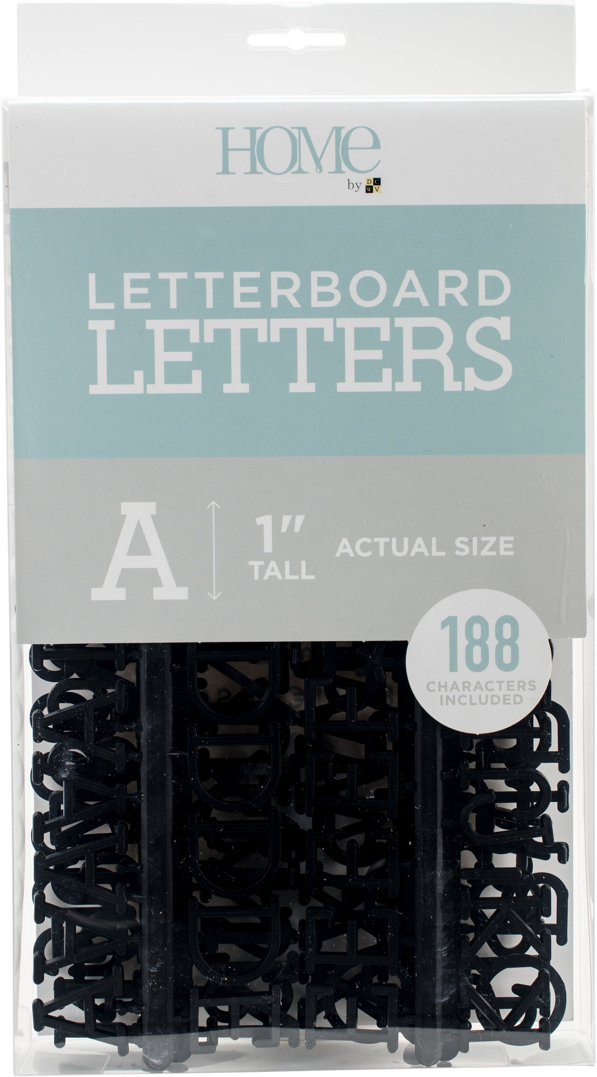 Veskaoty 1 Inch Letters for Flet Letter Board,188 Pieces Including Letters Black Numbers & Symbols for Changeable Plstic Letter Board 