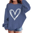 thumbnail image 3 of YunPes Girls Heart Graphic Sweatshirts Casual Oversized Fleece Pullover Tops Kids Fall Winter Long Sleeve School Cute Y2k Outfits, 3 of 6