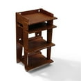 thumbnail image 4 of Pemberly Row Modern Wood Turntable Stand with Shelves in Mahogany, 4 of 8