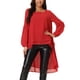 thumbnail image 1 of INSPIRAR CHIC Blusas Asimétricas de Manga Larga con Cuello Redondo para Mujeres, Casual y Elegante, Talla XL, Color Rojo, 1 of 6