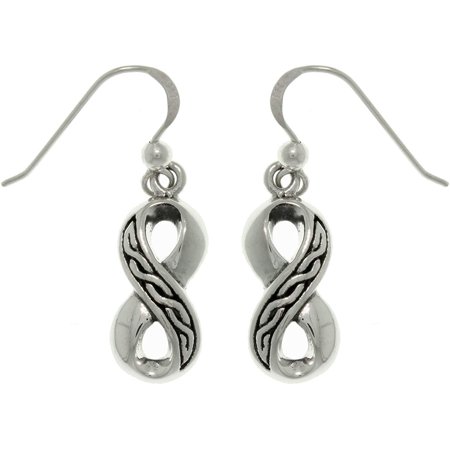 Jewelry Trends Sterling Silver Celtic Infinity Knot Dangle Earrings