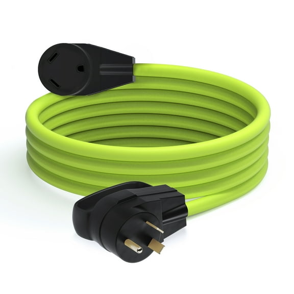 GearIT 30-Amp Extension Cord for RV and Auto, (15-Feet) 3-Prong 250-Volt 10/3 STW 10AWG Gauge 3 Wire, NEMA TT-30P to TT-30R, Outdoor Camper Power Cord