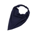 thumbnail image 2 of Helii Cotton Triangle Headband for Women Elastic Hair Scarf, Stretchy Soft Head Wrap Bandana, Non Slip Solid Color Head Scarf for Yoga Workout Washing Face Daily Navy,M, 2 of 4
