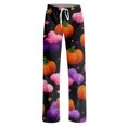 thumbnail image 4 of Domzest Halloween Pajama Pants Women Halloween Graphic Wide Leg Pajama Bottoms Drawstring Elastic Waisted Cute Pj Bottoms Dark Purple S, 4 of 6