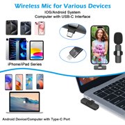 MAYBESTA Wireless Lavalier Lapel Microphone for iPhone/Android/Computer - Bluetooth Mini Phone Microphones for Video Recording Tiktok YouTube Vlog