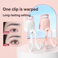 thumbnail image 4 of Heated Eyelash Curler Fast Heat Up Within 5s 24 Hours Long Lasting Rechargeable Eyelash Curler Temperature Control Anti Burn Eyelash Curlers Quick Natural Curling Lashes|Pink, 4 of 9