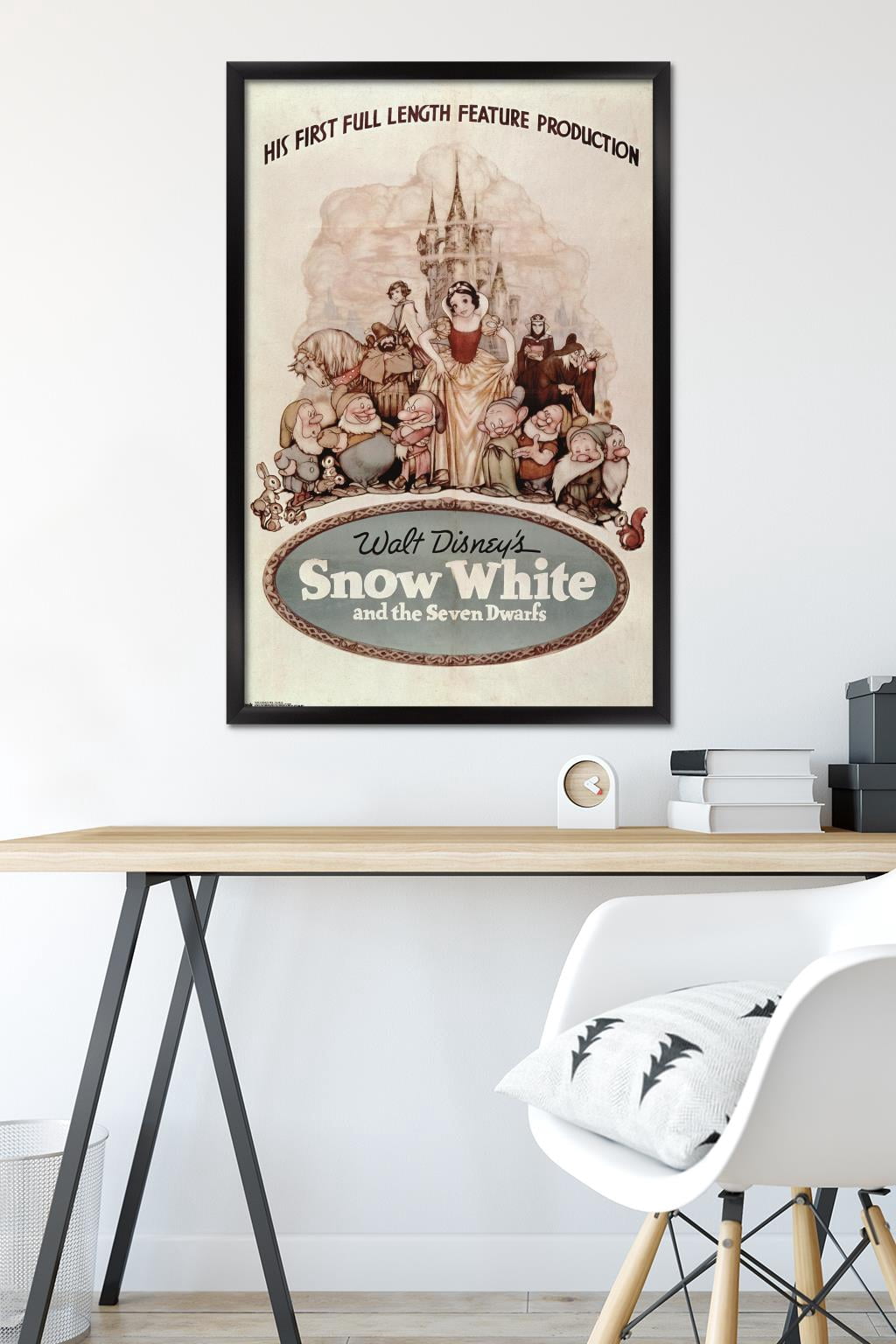 24X36 Disney Snow White - One Sheet Wall Poster, 24" x 36", Framed
