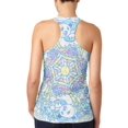 thumbnail image 2 of Trippy Panda Mandala Vintage Juniors Burnout Racerback Tank Top Multi LG, 2 of 2