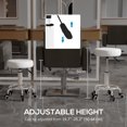 thumbnail image 4 of Vinsetto PU Leather Salon Stool for Massage Tattoo Beauty, Swivel, White, 4 of 10