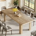 thumbnail image 2 of Tribesigns 79" Extra Long Dining Table, Farmhouse Wooden Dinner Table, Rectangular Kitchen Table for 6-8 People, 2 of 6