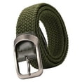 thumbnail image 3 of Cinturón informal elástico Lona tejida Longitud 105 cm Aleación Hebilla de cinturón para Universidad Yuyangstore Cinturón elástico para vaqueros, 3 of 6
