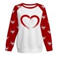 thumbnail image 4 of FAIWAD Sweat à Manches Longues pour Femmes Col Rond Mignon Cœur Graphique T-Shirt Décontracté Pull Basique, 4 of 4
