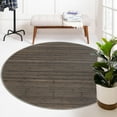 thumbnail image 3 of RugPal Solid/Striped Brezoi Collection Area Rug 7' Round - Gray, 3 of 5