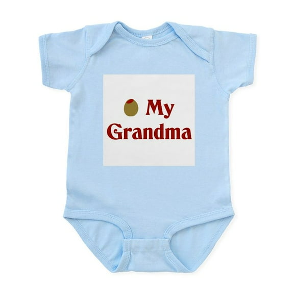 CafePress - Olive My Grandma Infant Bodysuit - Baby Light Bodysuit, Size Newborn - 24 Months
