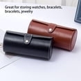 thumbnail image 2 of ZLight Watch Roll Case Leather Bracelet Storage Portable Pocket Jewelry Bangle Hand Chain for Protection Organizing Men Women Black, 2 of 6