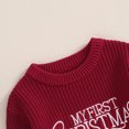 thumbnail image 3 of Baby My First Christmas Romper Sweater Long Sleeve Embroidery Knit Bodysuit Infant Xmas Holiday Outfit Fall Winter Clothes, 3 of 8
