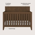thumbnail image 5 of Child Craft Kieran 4-in-1 Convertible Crib, Herringbone Panel Design, 2 Mattress Heights, Toasted Chestnut, 5 of 8