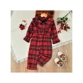 thumbnail image 2 of Seyurigaoka Little Girl’s Fashion Plaid Ruffle Round Neck Long Sleeve Jumpsuit, 2 of 8