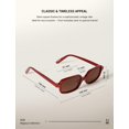 thumbnail image 3 of Gafas de Sol TIJN Retro Rectangulares para Mujer Rojo Oscuro, 3 of 8