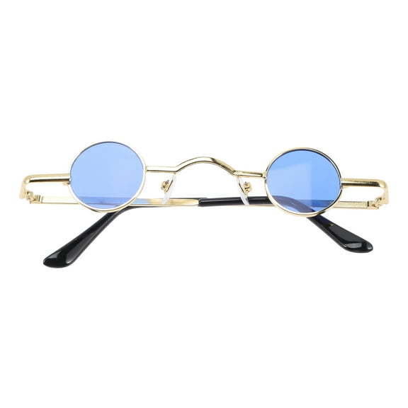 Women's Retro Sunglasses Vintage Circle Round Rimless Miss Blue