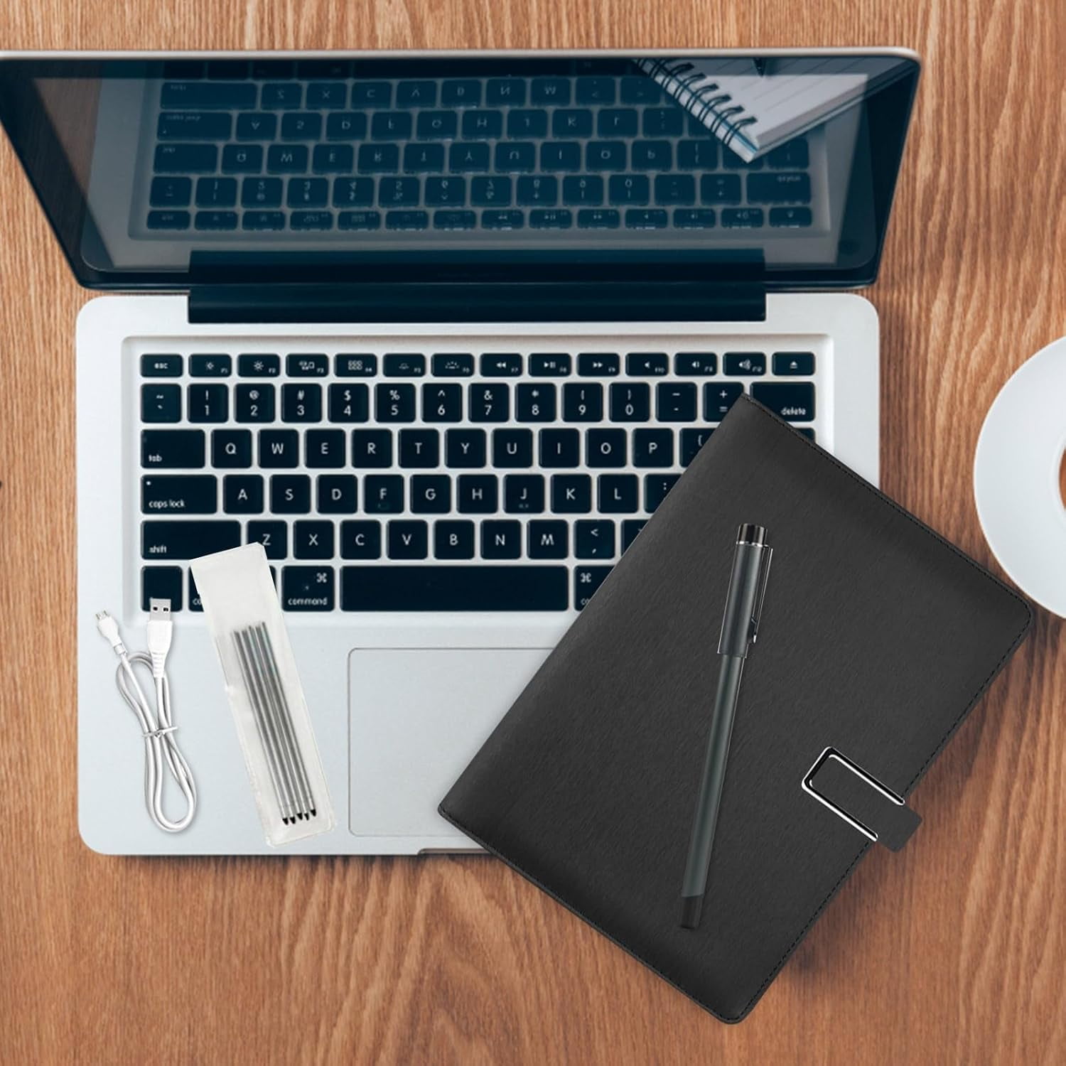 Smart Digital Notebook with LCD E-Writer & Smart Pen – Paperless Writing Pad, Instant Sync to Phone/PC, Handwriting to Text for Meetings, Classes & Notes(XX-Black)