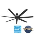 thumbnail image 2 of Hunter 72 inch Outdoor or Indoor Ceiling Fan without Light - Black Ceiling Fan with Wall Control, For Patio, Garage, or Porch, Quiet, Standard Mount, 7 Blades - Downtown 51592, Matte Black, 2 of 17