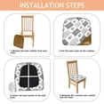 thumbnail image 4 of Pawprints Argyle Seat Covers for Dining Room Chairs Set Of 4,Stretch Printed Washable Chair Seat Cover with Elastic Ties and Button,Removable Waterproof Couch Cushion Covers, 4 of 6