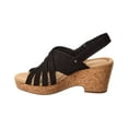 thumbnail image 2 of Clarks 26178025: Women's Giselle Ivy Wedge Sandal, Black Nubuck, 2 of 5