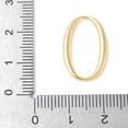 thumbnail image 3 of Brass Linking Rings Oval Shape Rack Plating Long-Lasting Plated Nickel Free Real 18K golden Plated 20.5x13.5x2.5mm Inner Diameter: 18.5x8.5mm, 3 of 3