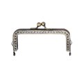 thumbnail image 1 of 10.5cm Retro Square Iron Purse Frame Coin Bag Decorative Beads Embossed Flower Kiss Clasp Lock for Bag Making DIY Craft, 1 of 7