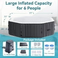 thumbnail image 4 of 240 Gallon Inflatable Hot Tub 6 Person Polygon with Control Panel, Portable Outdoor AirJet Hot Tub Spa with 130 Bubble Jets, Filter, Insulated Tub Cover and Floor Protector, Temperature up to 104°F, 4 of 11