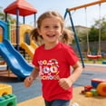 thumbnail image 4 of Riecok Girls Boys T Shirts 100th Day of School Crewneck Celebration Tees Funny Colorful Printed Short Sleeve Tops, 4 of 8
