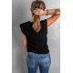 thumbnail image 1 of ABPHQTO Camiseta de manga corta con estampado de letras negras para mujer, 1 of 5