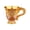 Golden white, variant on Lynono Retro Metal Wine Glass Dinnerware Wine Glass Gold European Bar CoffeeTe-Fashion Creative Metal White Wine Cup Alloy Pattern Retro Embossed Shot Glass