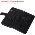 thumbnail image 2 of Phone Case for iPhone XR Wallet,Card Holder [Kickstand][Wrist Strap] Butterfly Floral Embossed for Women PU Leather Flip Protective Cover for iPhone XR Cases 2021 (Black), 2 of 16