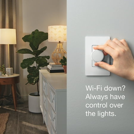 Lutron - Aurora Smart Bulb Dimmer Switch for Paddle Switches, Works with Philips Hue Smart Bulbs - White