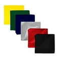 thumbnail image 1 of Lot de 36 Daily Basic Bandanas Unis 100 % Coton 22 x 22 (Couleurs Assorties), 1 of 2