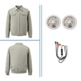 thumbnail image 3 of AC Jacket, Easy To Clean USB Powered 4 Wind Speed Cooling Fan Jacket Detachable Fan  for Men for Hiking Light Blue,Camouflage,Grey, 3 of 7