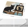 thumbnail image 2 of Funny Black Cat Print Mouse Pad, Cat Mouse Pad, Cat Gifts, Office Desk Accessories,Desk Decor, Rectangle Non-Slip Rubber, Stitched Edge,Funny Office Presents 8"x10", 2 of 8