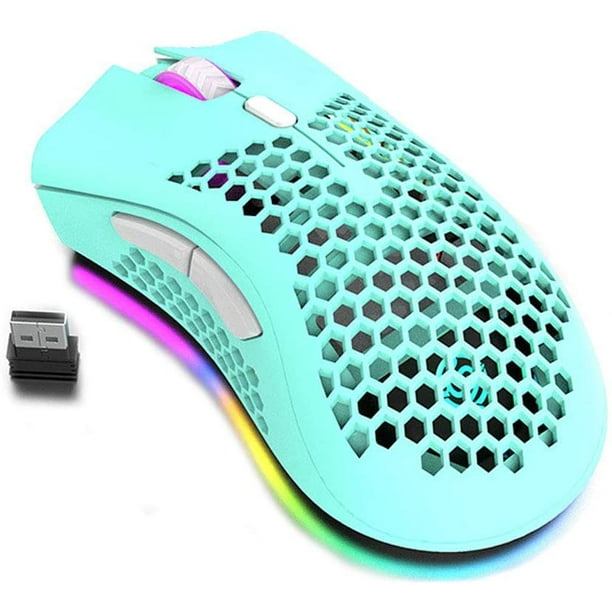 Souris Gaming Légère Sans Fil, Souris en Nid d'Abeille